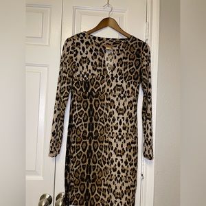 Leopard Cheetah Print Dress Large